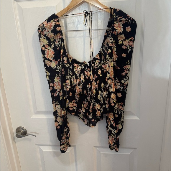 Free People Hilary Printed Top, boho, floral, X-large - Picture 4 of 6
